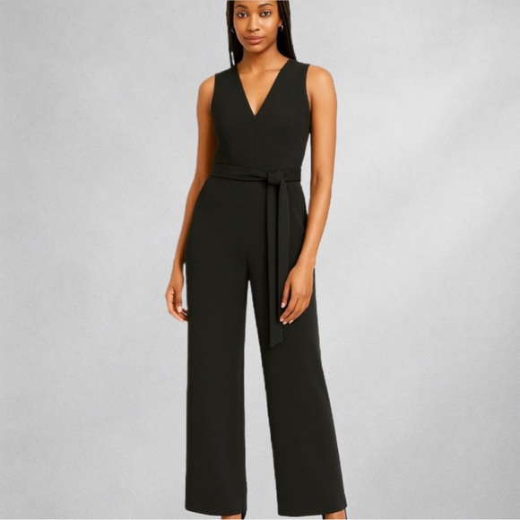 Banana Republic Pants - Banana Republic Women’s Black Sleeveless Wide Leg Jumpsuit  6 Belted Polyester